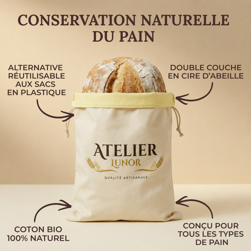 Le Sac Lunor (30 x 40 cm) — Votre pain frais après 7 jours