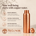 Gourde en Cuivre Pur MyLunor™ | L’Eau Purifiée Naturellement, Sans Plastique