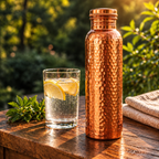 Gourde en Cuivre Pur MyLunor™ | L’Eau Purifiée Naturellement, Sans Plastique