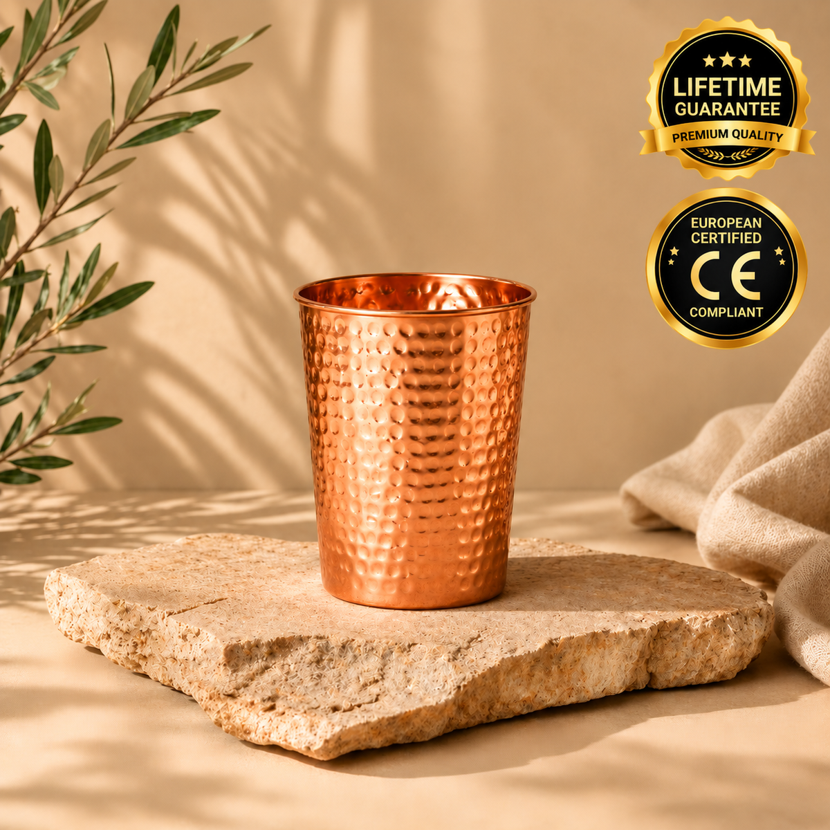 MyLunor™ Hammered Copper Tumbler