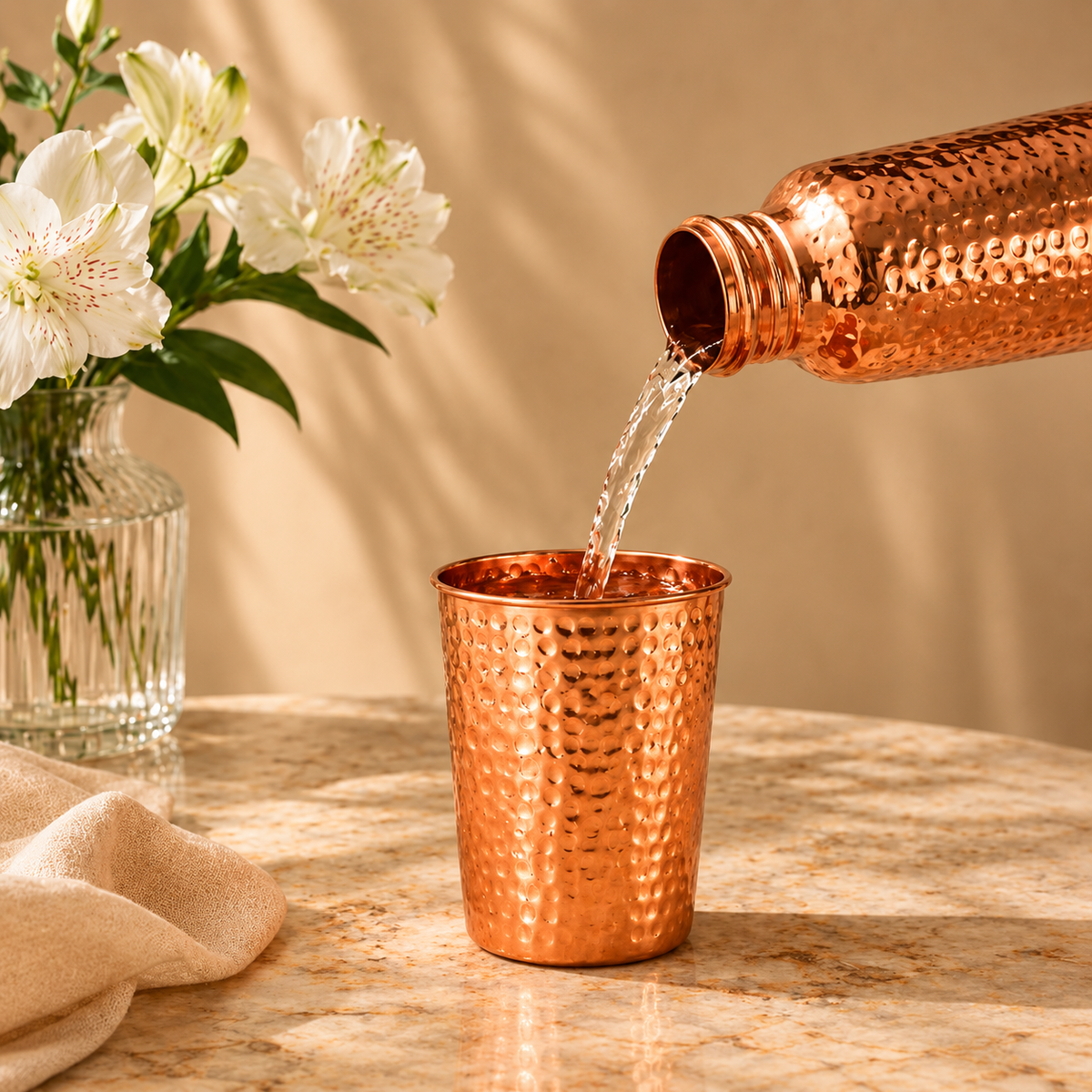 MyLunor™ Hammered Copper Tumbler